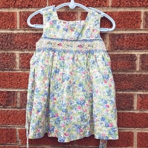 Vintage Teddys choice baby dress smocked floral